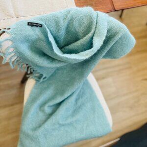 Eileen Fisher Fluffy Wool Scarf  - Caribbean Blue - One Size